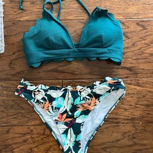 Teal CUPSHE bathing suit